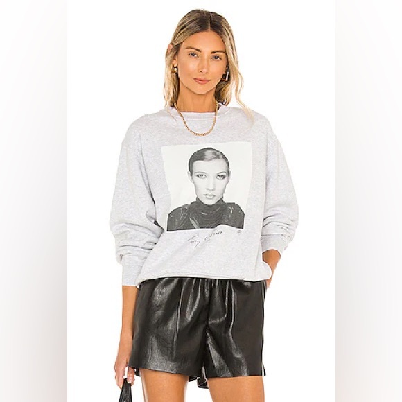 ANINE BING Ramona Sweatshirt Ab X To Kate Moss in Heather Grey XS Rare Revolve - Picture 15 of 16